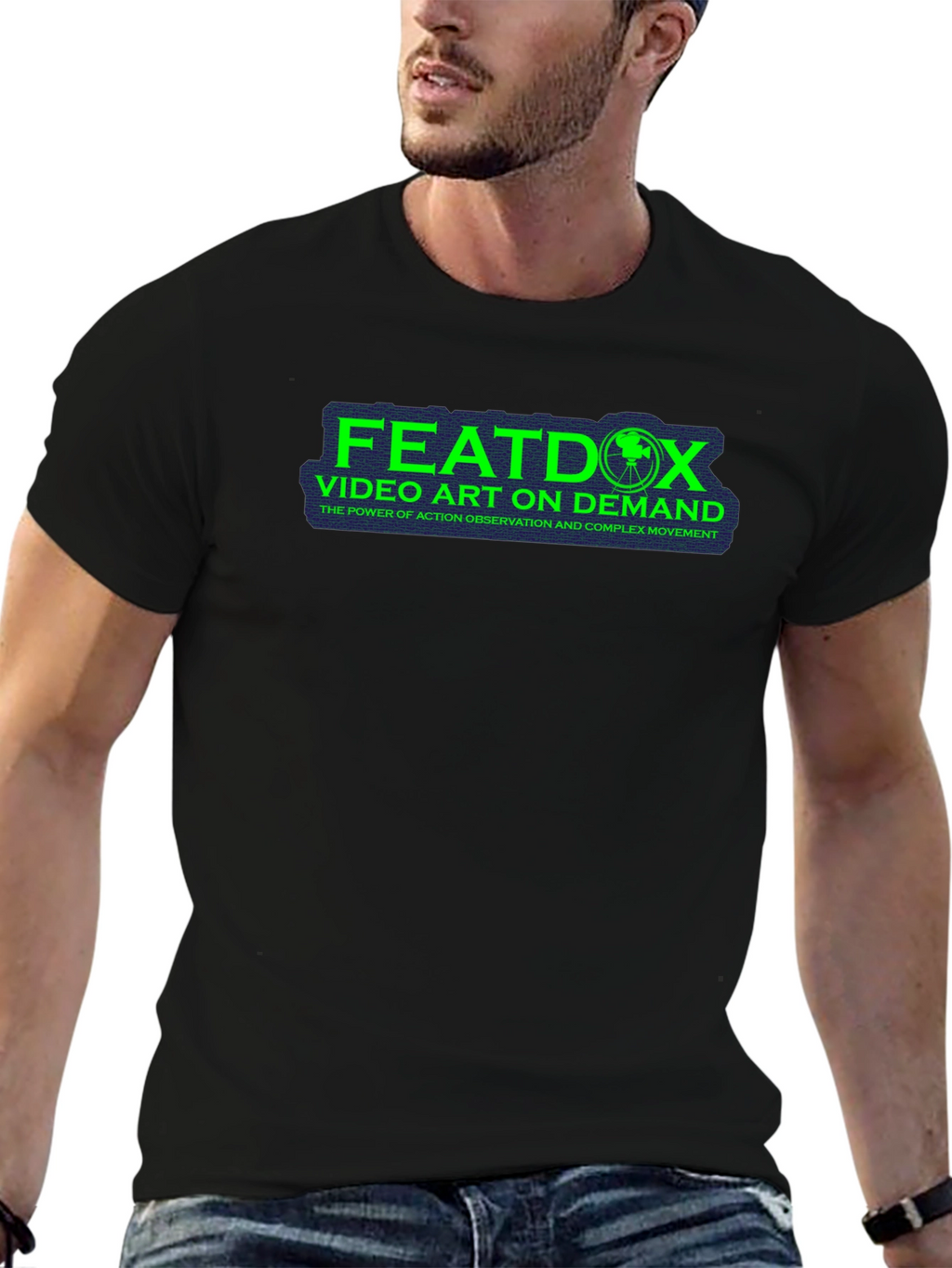 Featdox Video Art on Demand Black T-Shirt