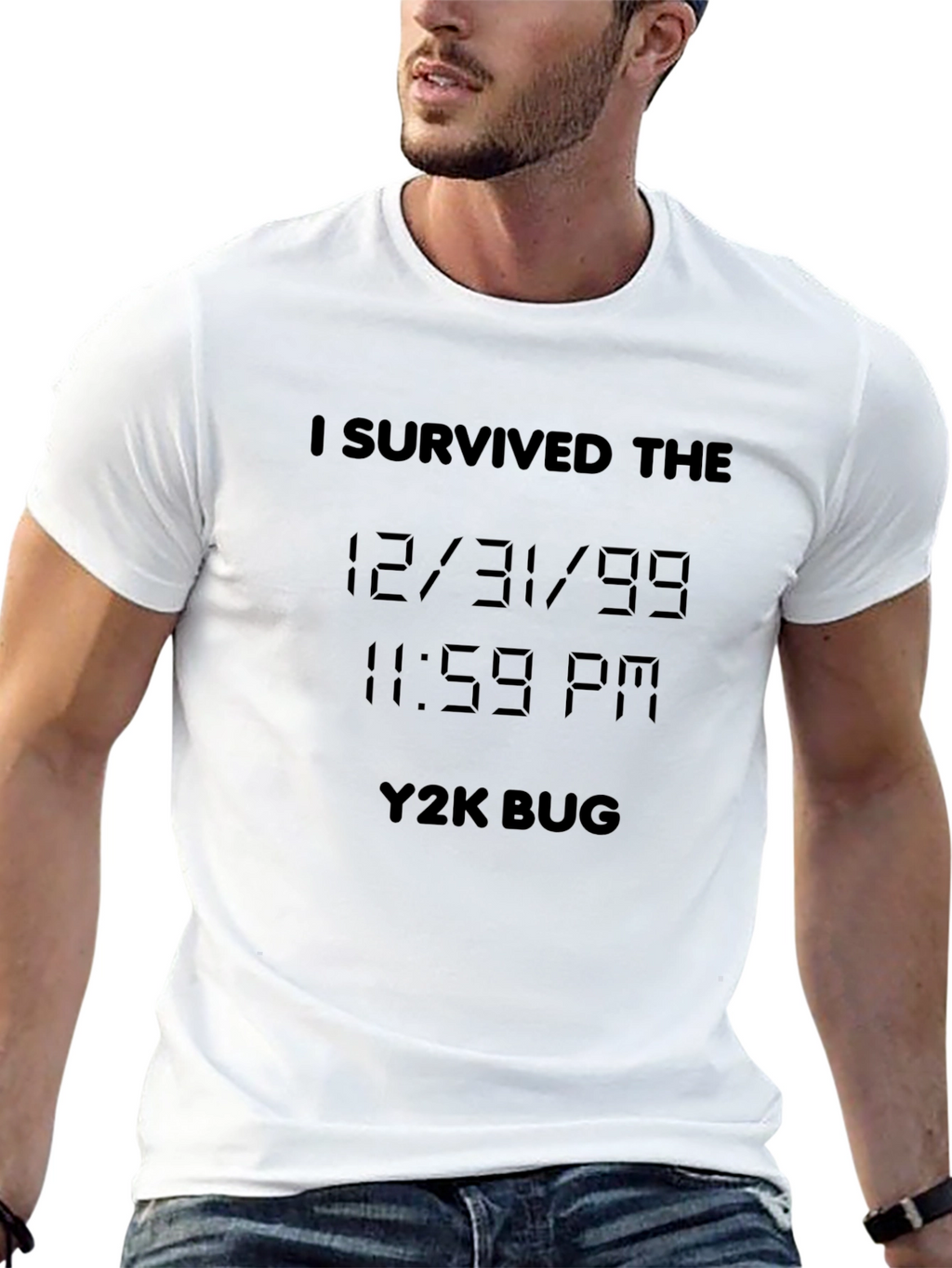 I Survived Y2K Bug Graphic Tee