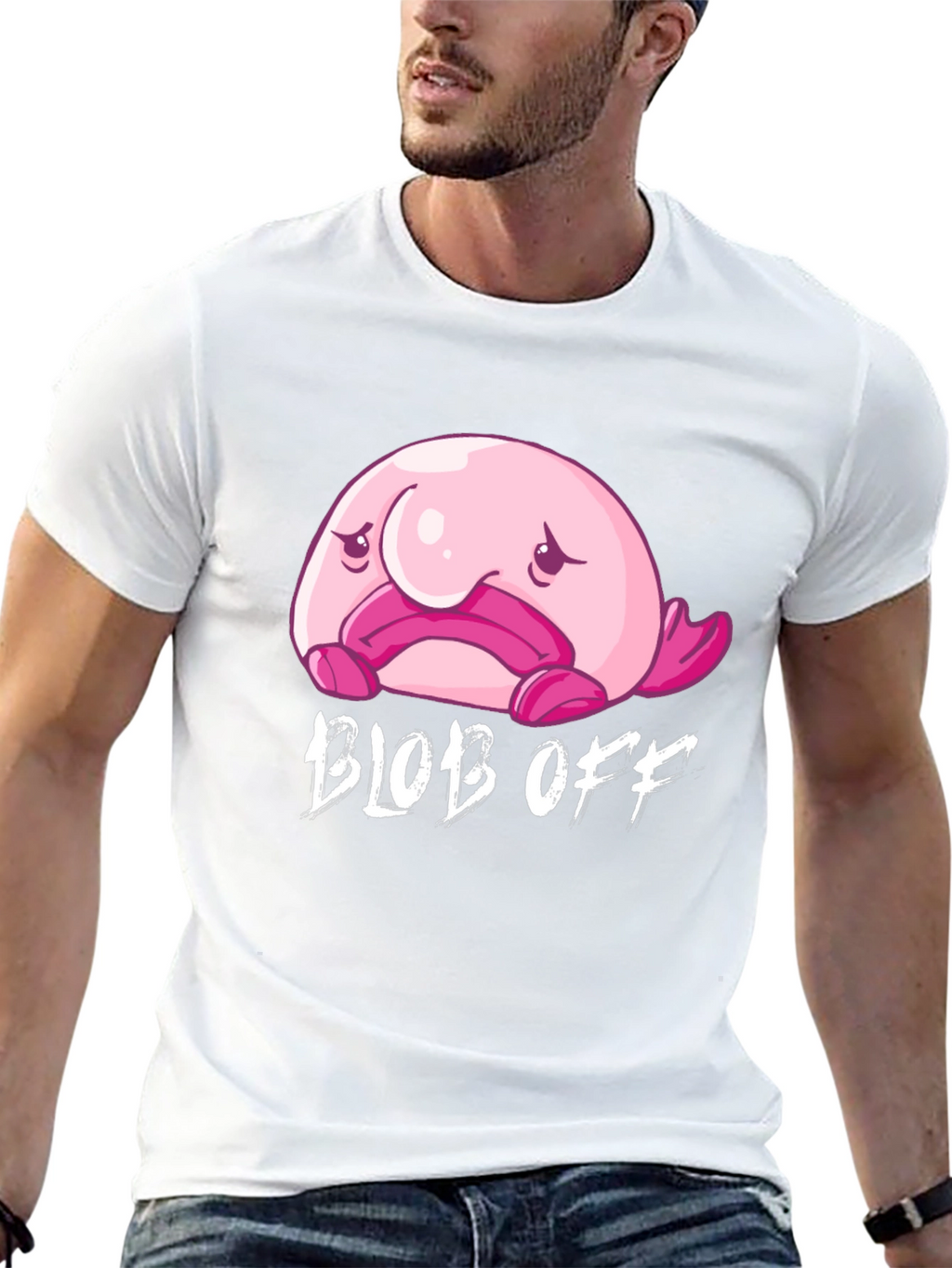Blob Off Funny Graphic T-Shirt