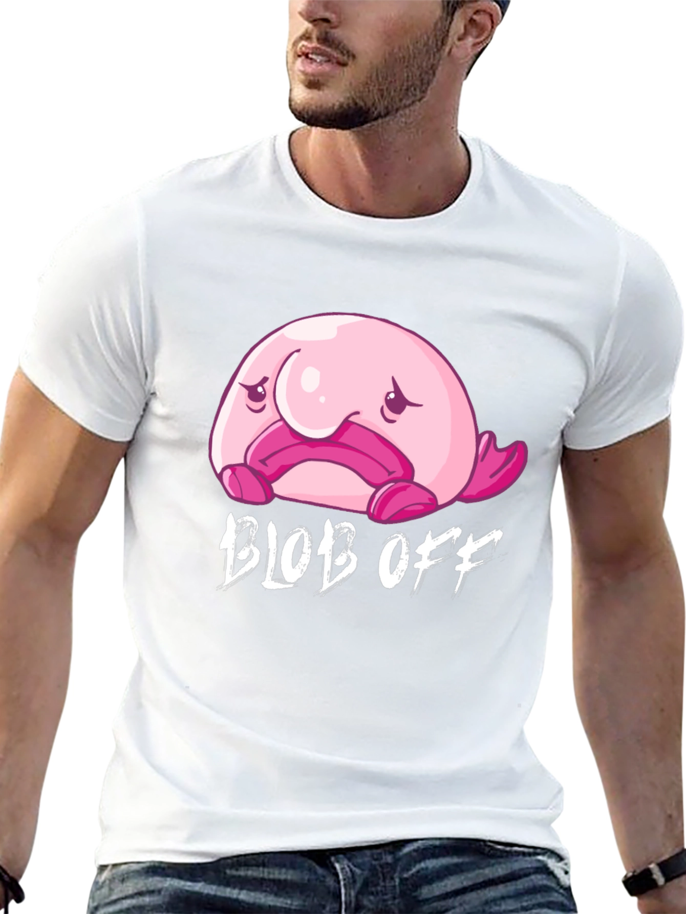 Blob Off Funny Graphic T-Shirt