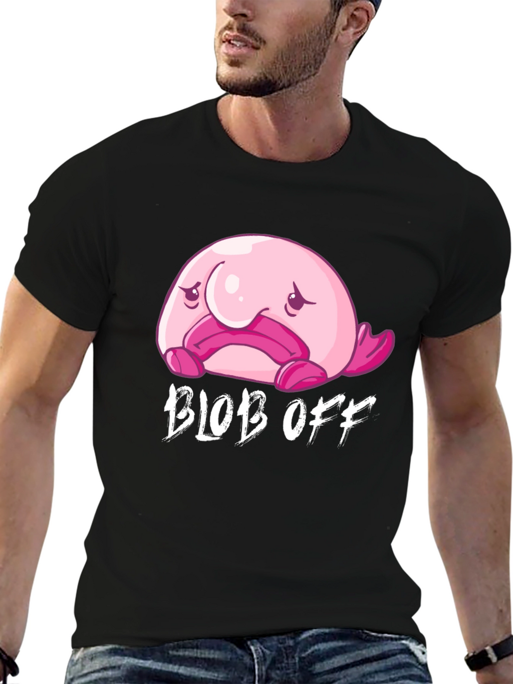 Blob Off Funny Graphic T-Shirt