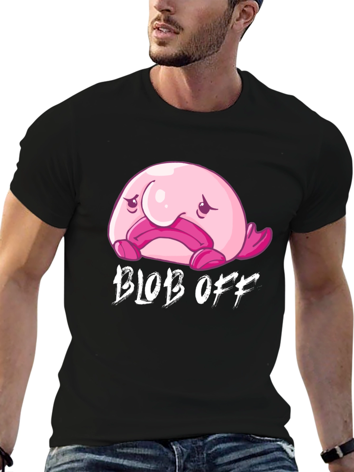 Blob Off Funny Graphic T-Shirt