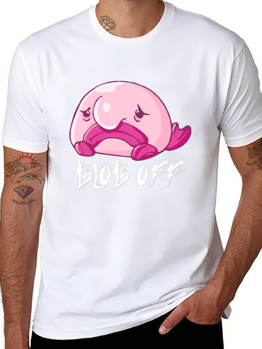 Blob Off Funny Graphic T-Shirt