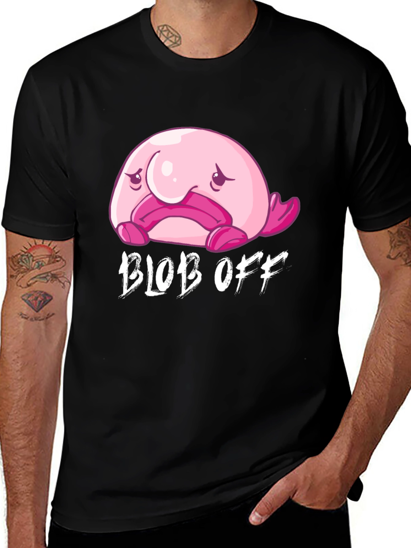 Blob Off Funny Graphic T-Shirt