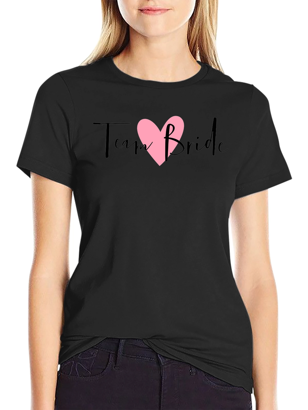 Team Bride Heart Graphic Tee - Bridal Party Shirt