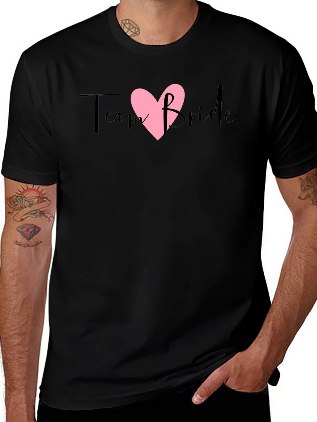 Team Bride Heart Graphic Tee - Bridal Party Shirt