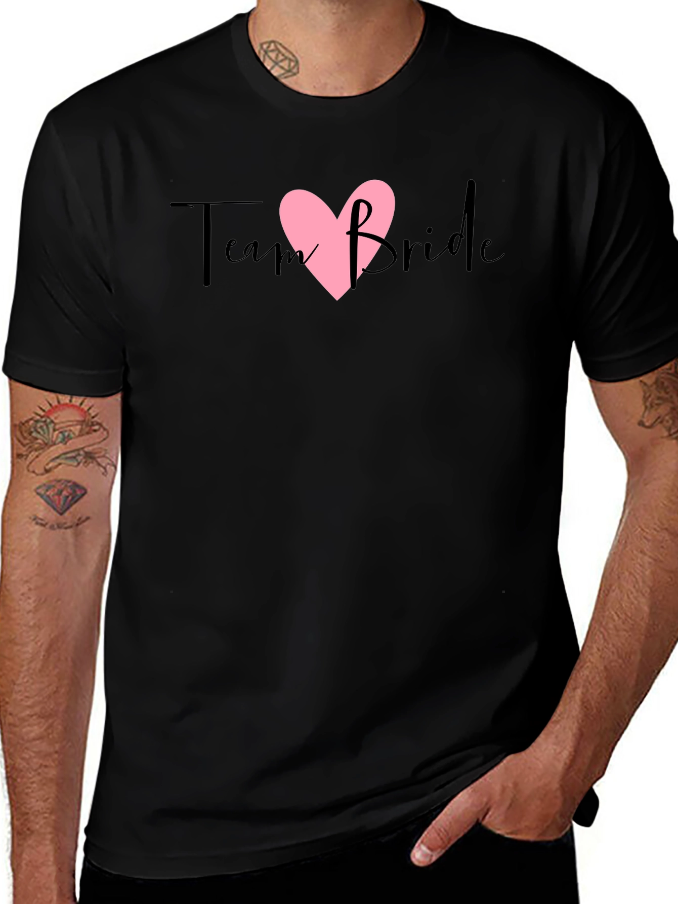 Team Bride Heart Graphic Tee - Bridal Party Shirt