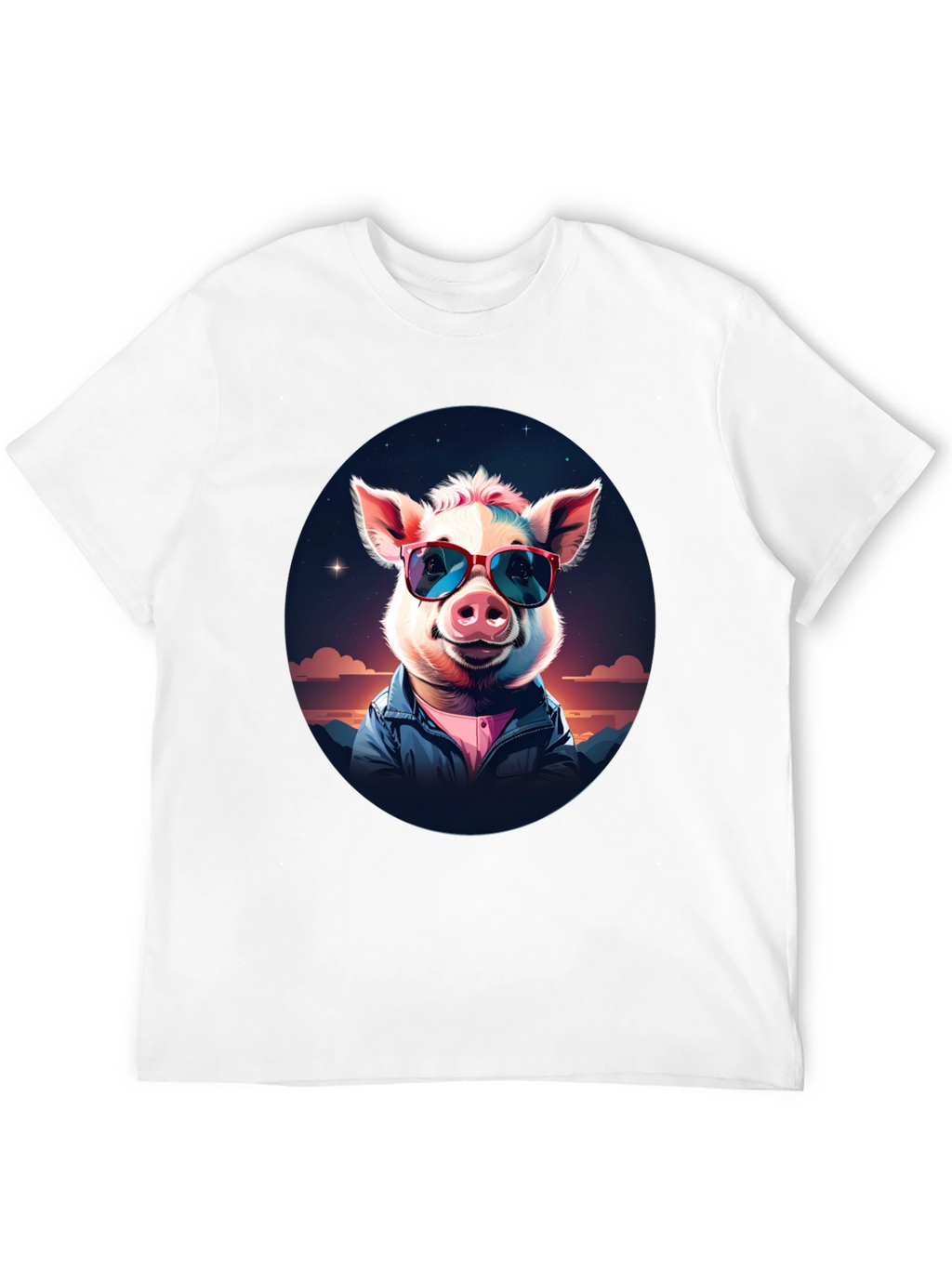 Cool Pig Graphic Tee - Stylish Unisex Black T-Shirt