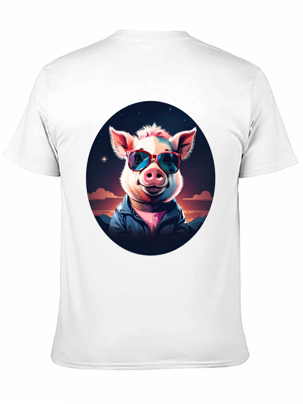 Cool Pig Graphic Tee - Stylish Unisex Black T-Shirt