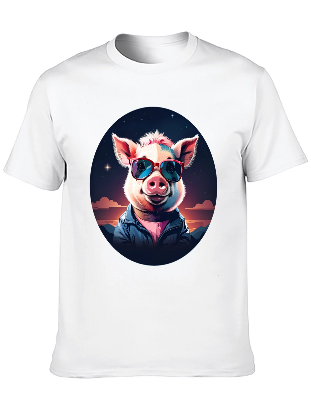Cool Pig Graphic Tee - Stylish Unisex Black T-Shirt