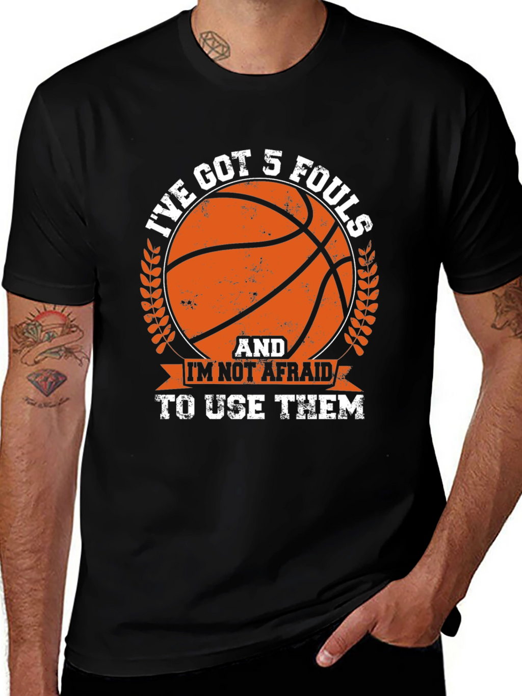 Basketball 5 Fouls Graphic Tee