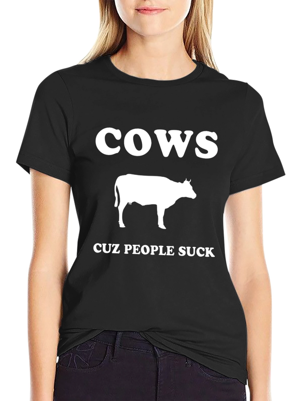Cows Cuz People Suck Graphic Tee