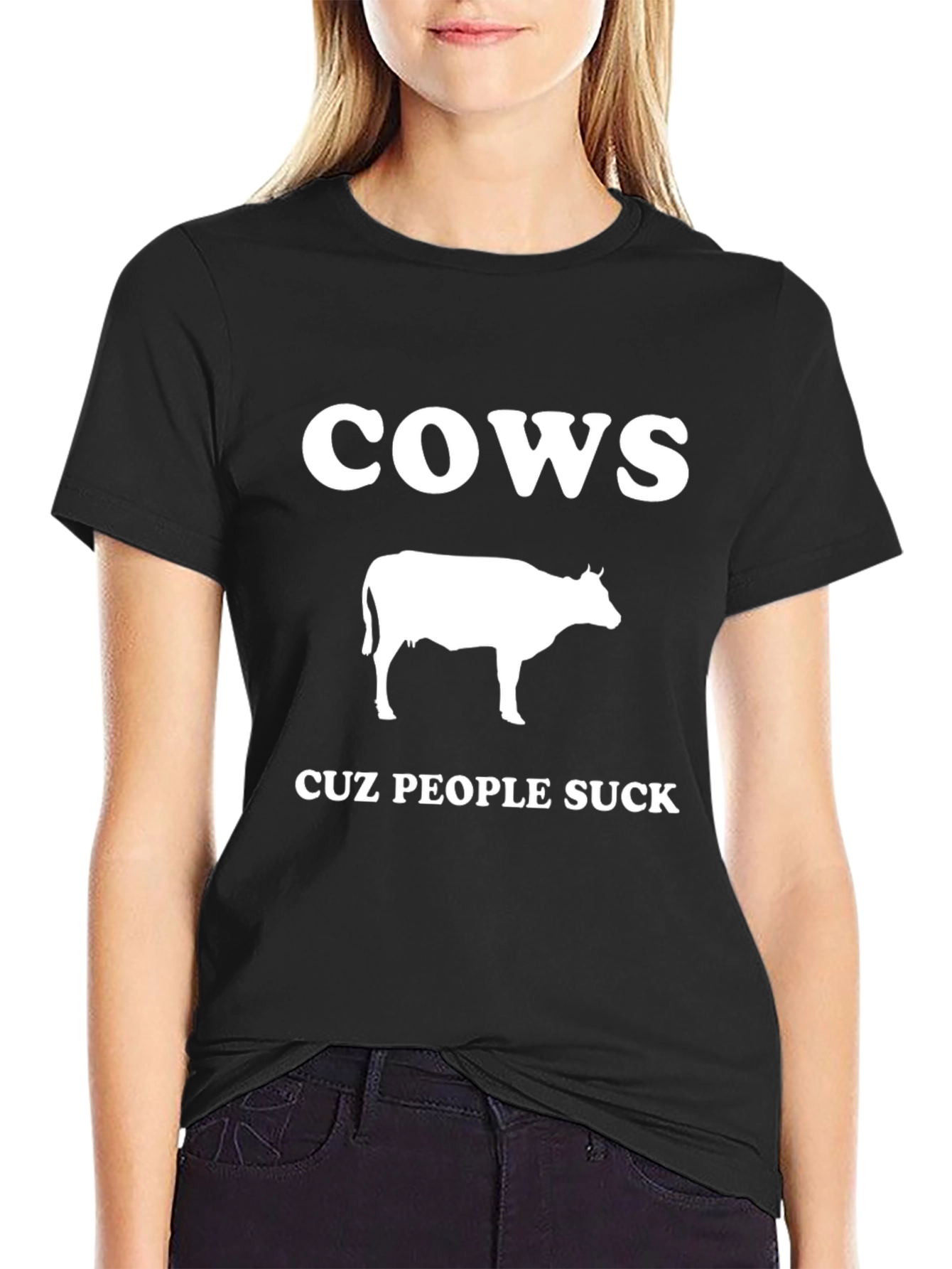 Cows Cuz People Suck Graphic Tee