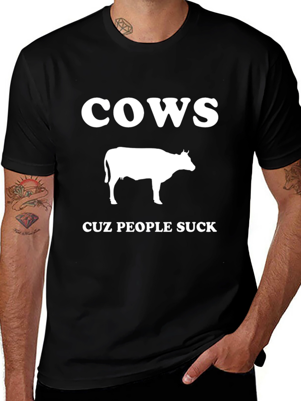 Cows Cuz People Suck Graphic Tee