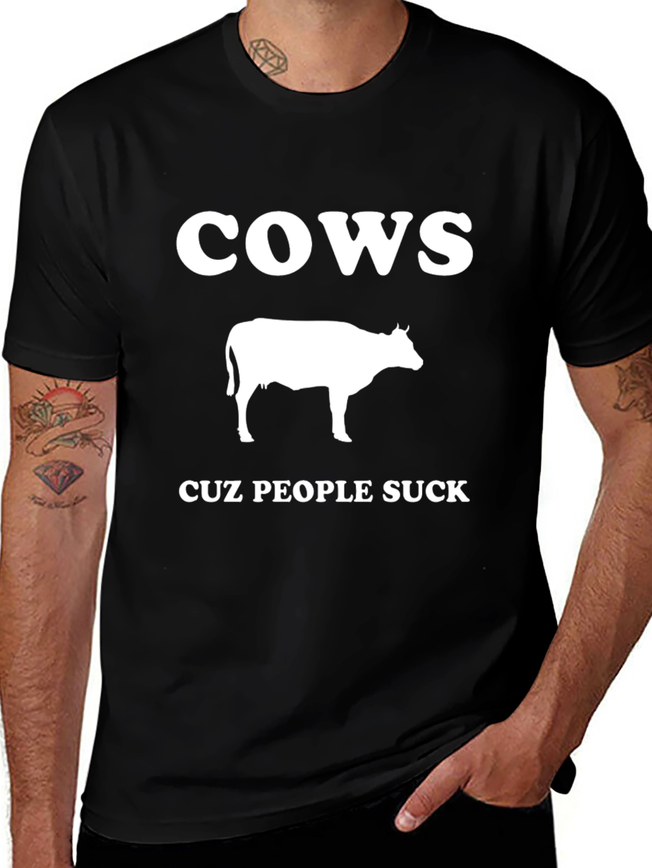 Cows Cuz People Suck Graphic Tee