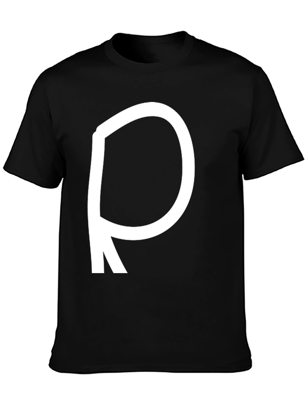 Bold Letter R Black T-Shirt