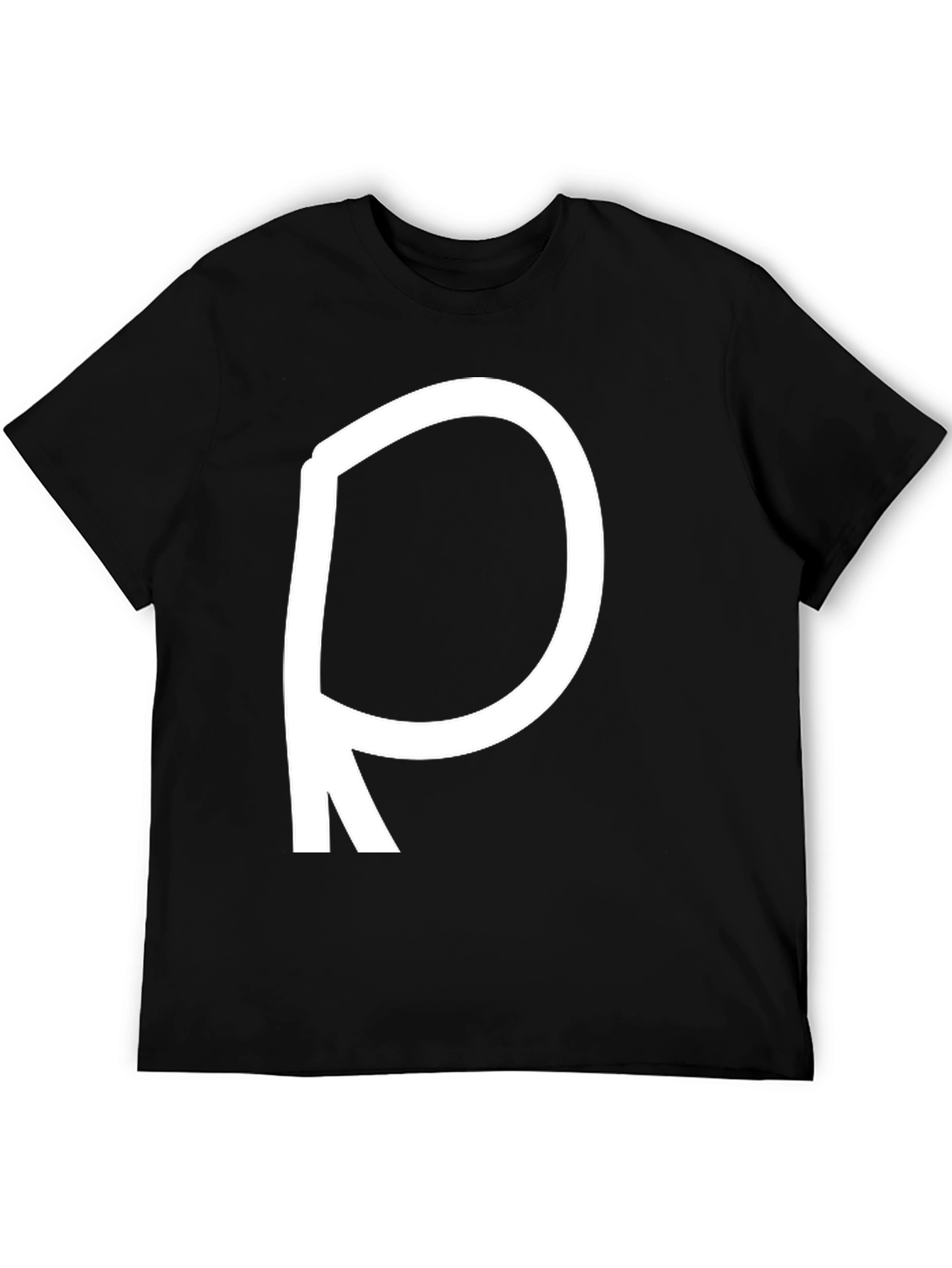 Bold Letter R Black T-Shirt