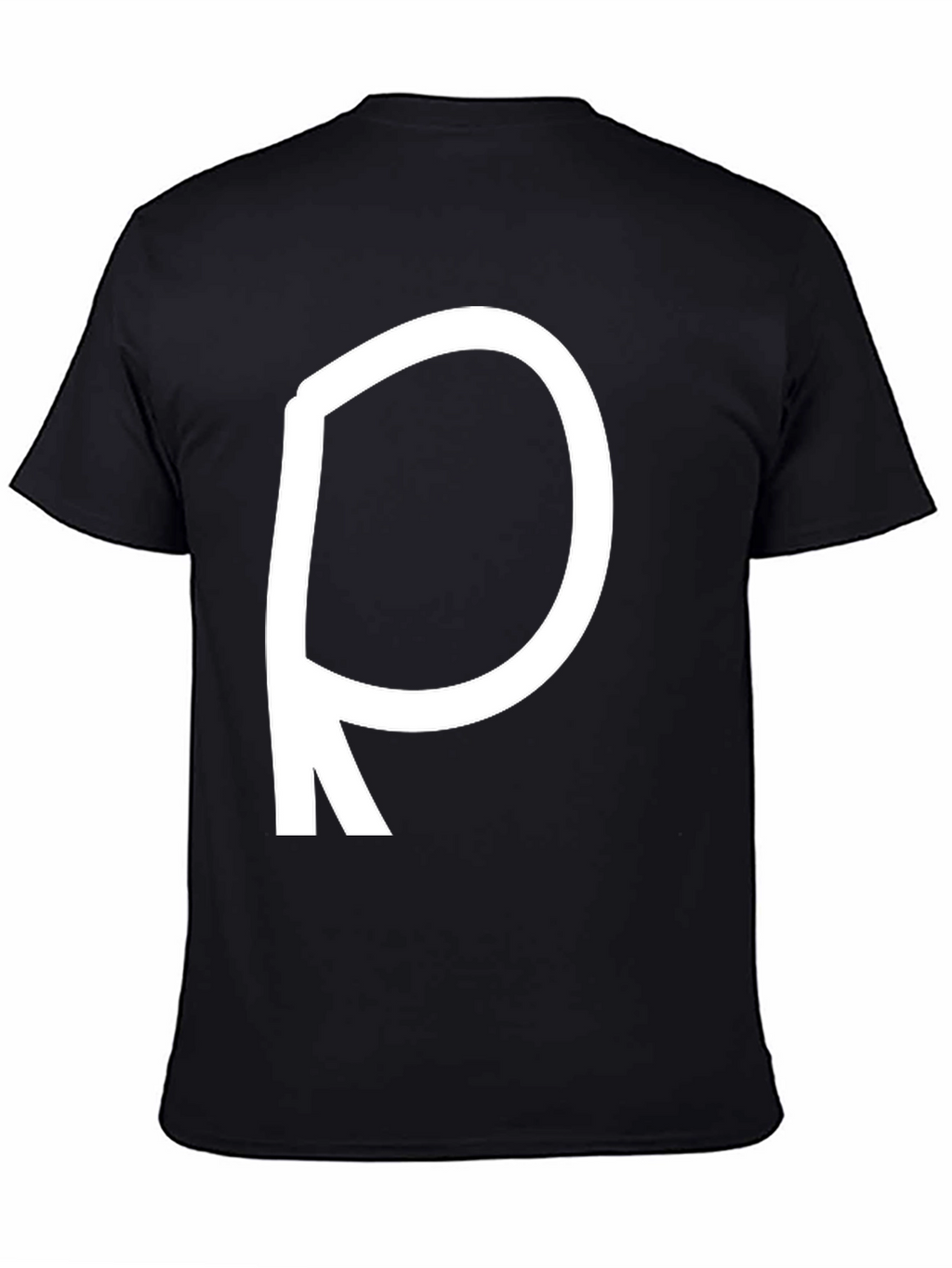 Bold Letter R Black T-Shirt