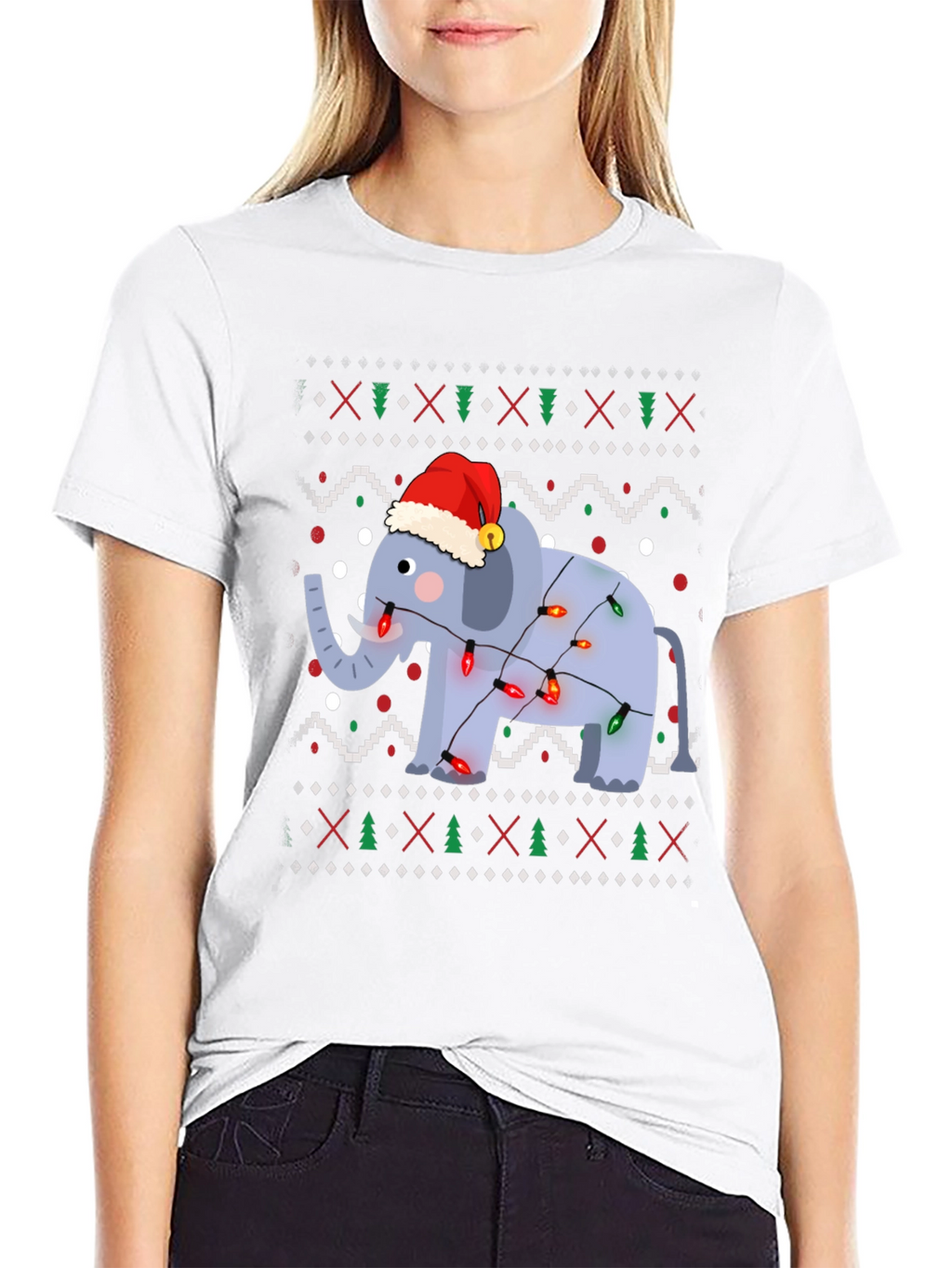 Festive Elephant Christmas T-Shirt