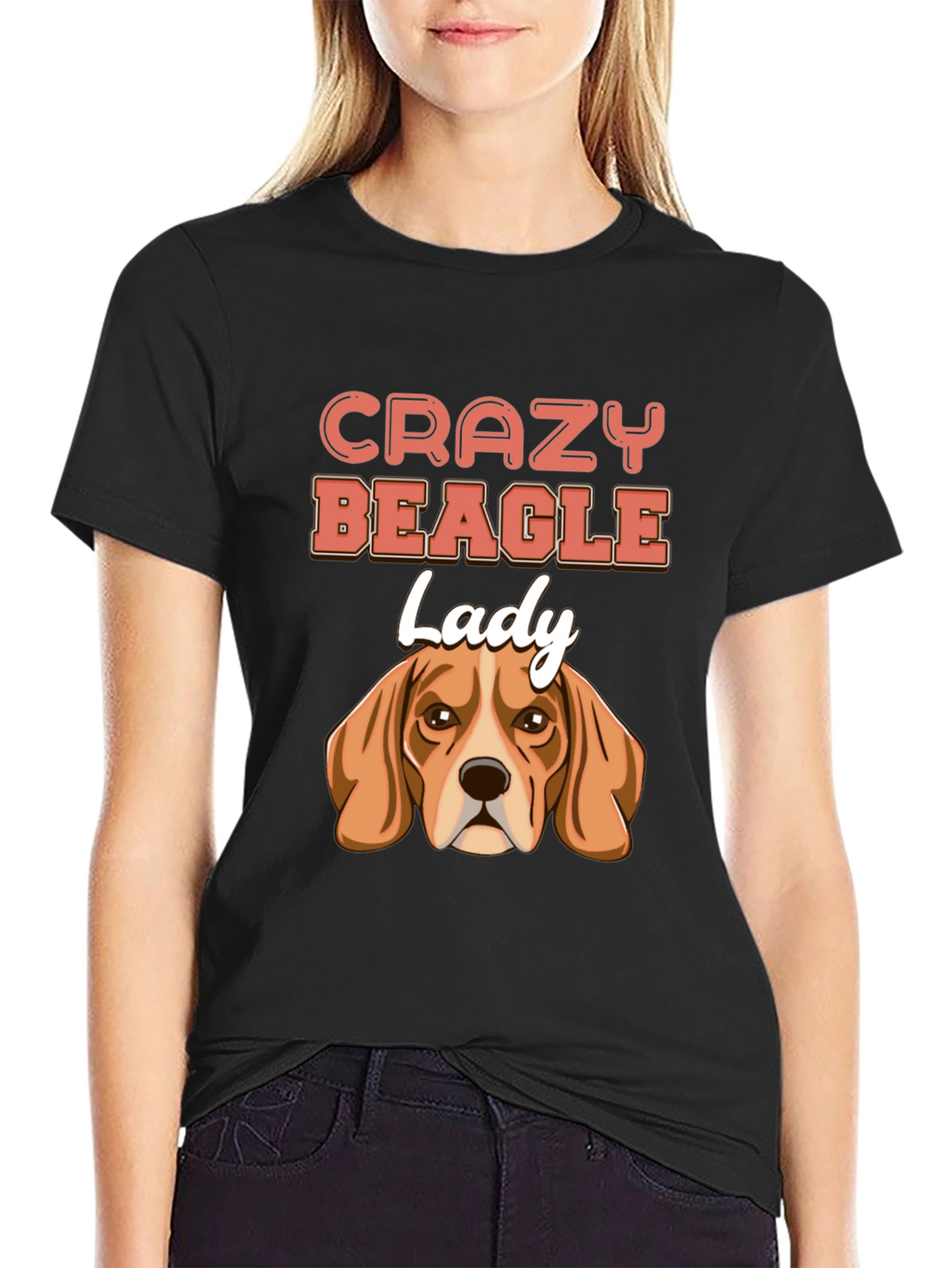 Crazy Beagle Lady T-Shirt - Cute Dog Lover Tee