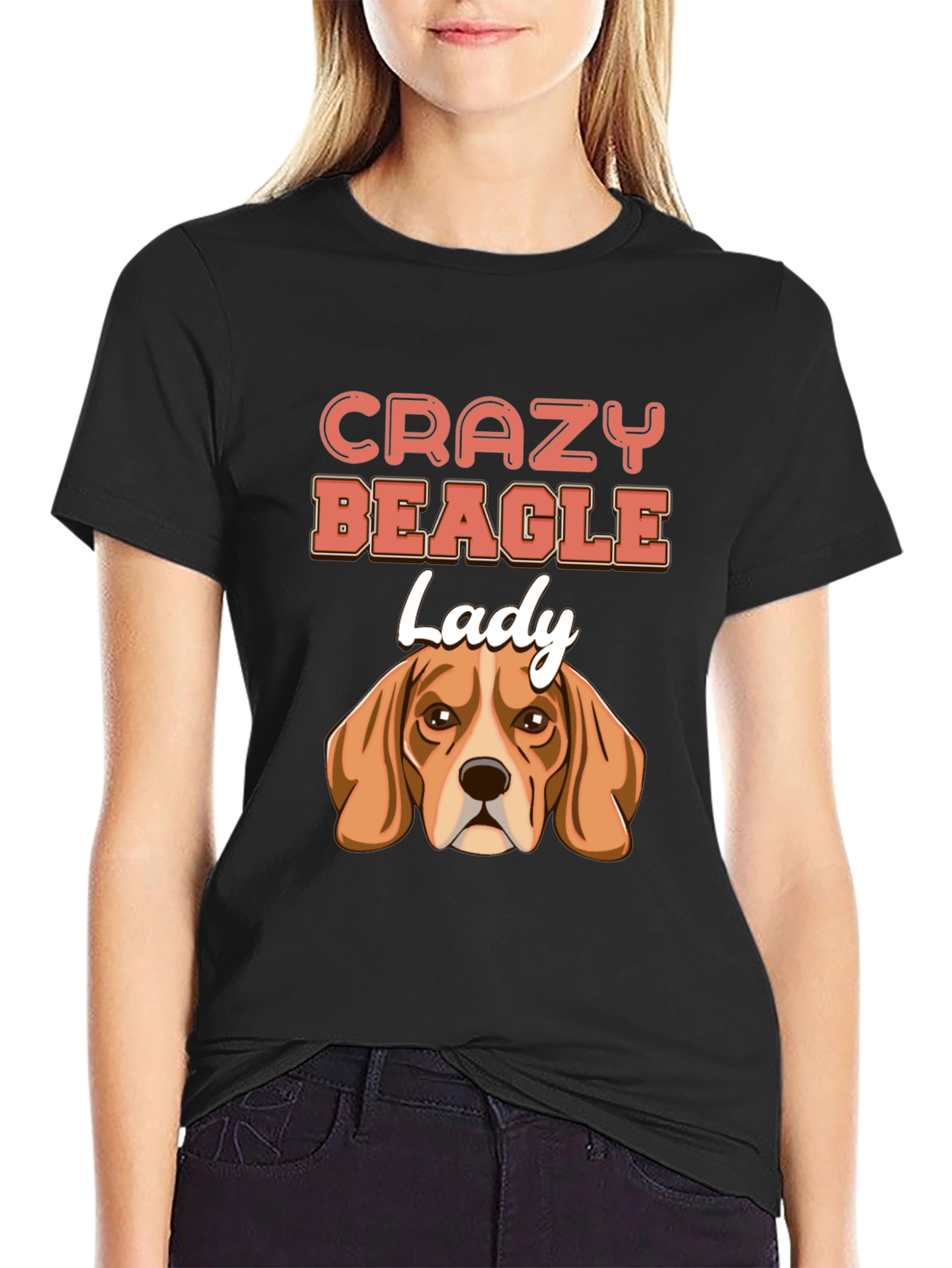 Crazy Beagle Lady T-Shirt - Cute Dog Lover Tee