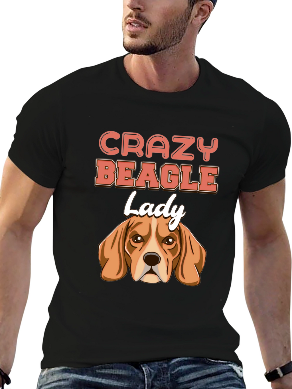 Crazy Beagle Lady T-Shirt - Cute Dog Lover Tee