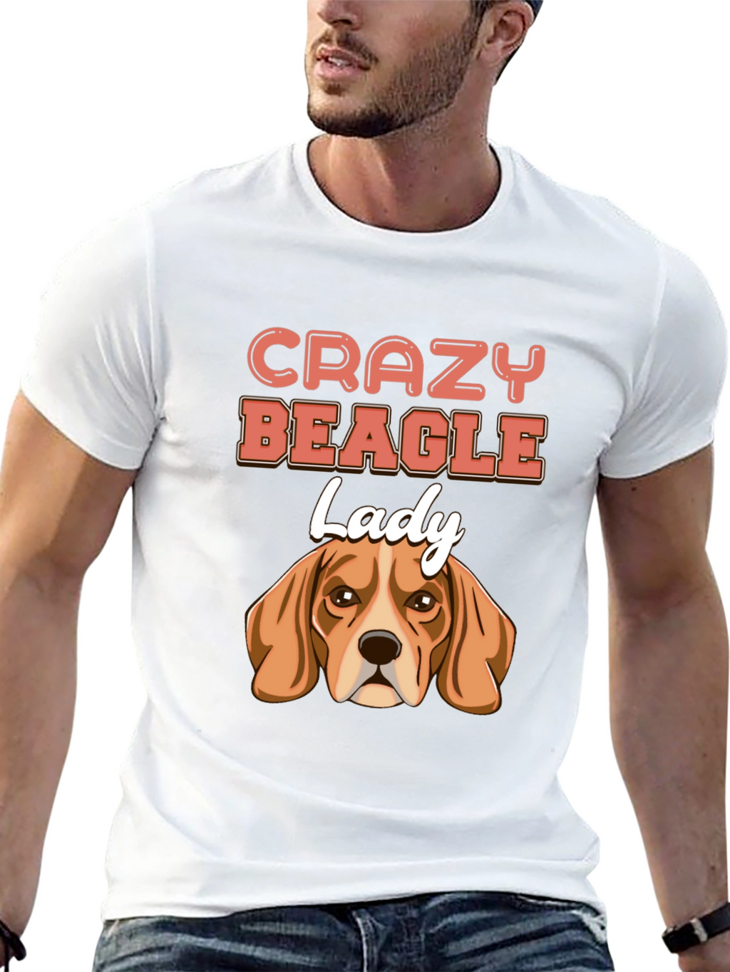 Crazy Beagle Lady T-Shirt - Cute Dog Lover Tee