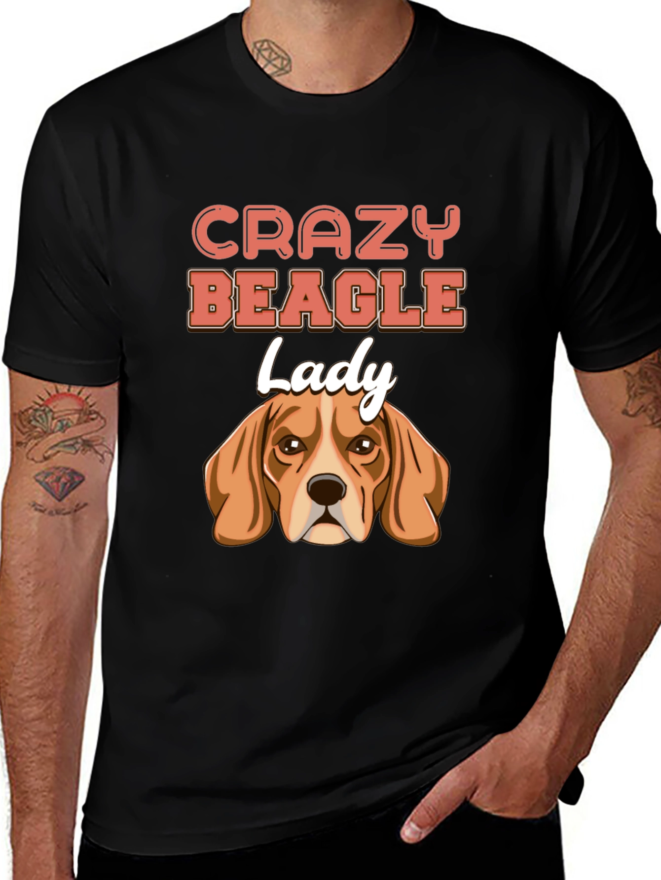Crazy Beagle Lady T-Shirt - Cute Dog Lover Tee