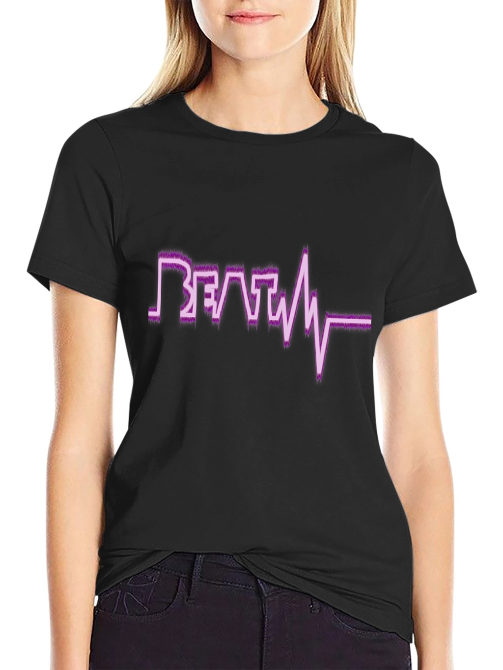Beat Heart Line Graphic T-Shirt