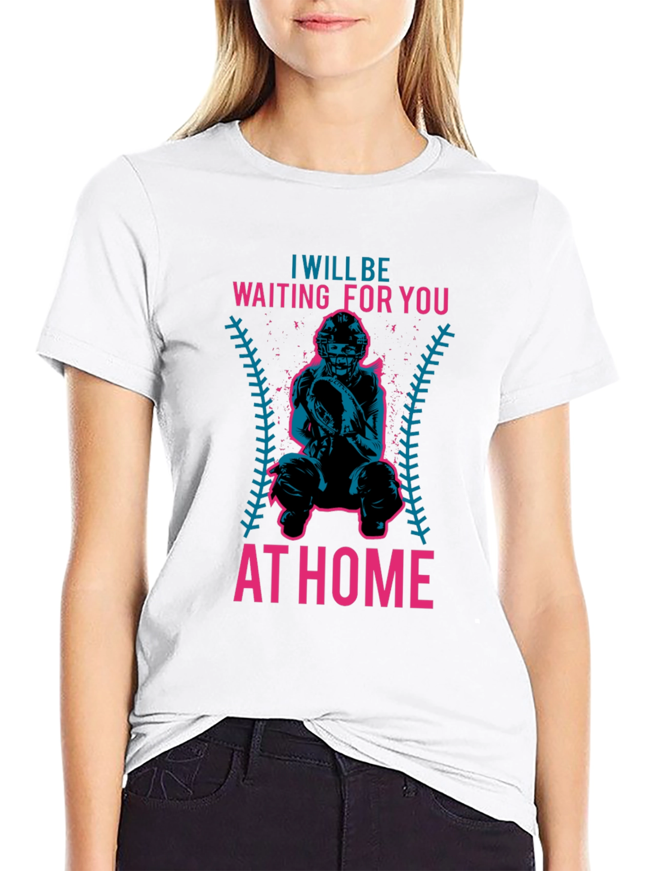 Waiting For You At Home Baseball T-Shirt