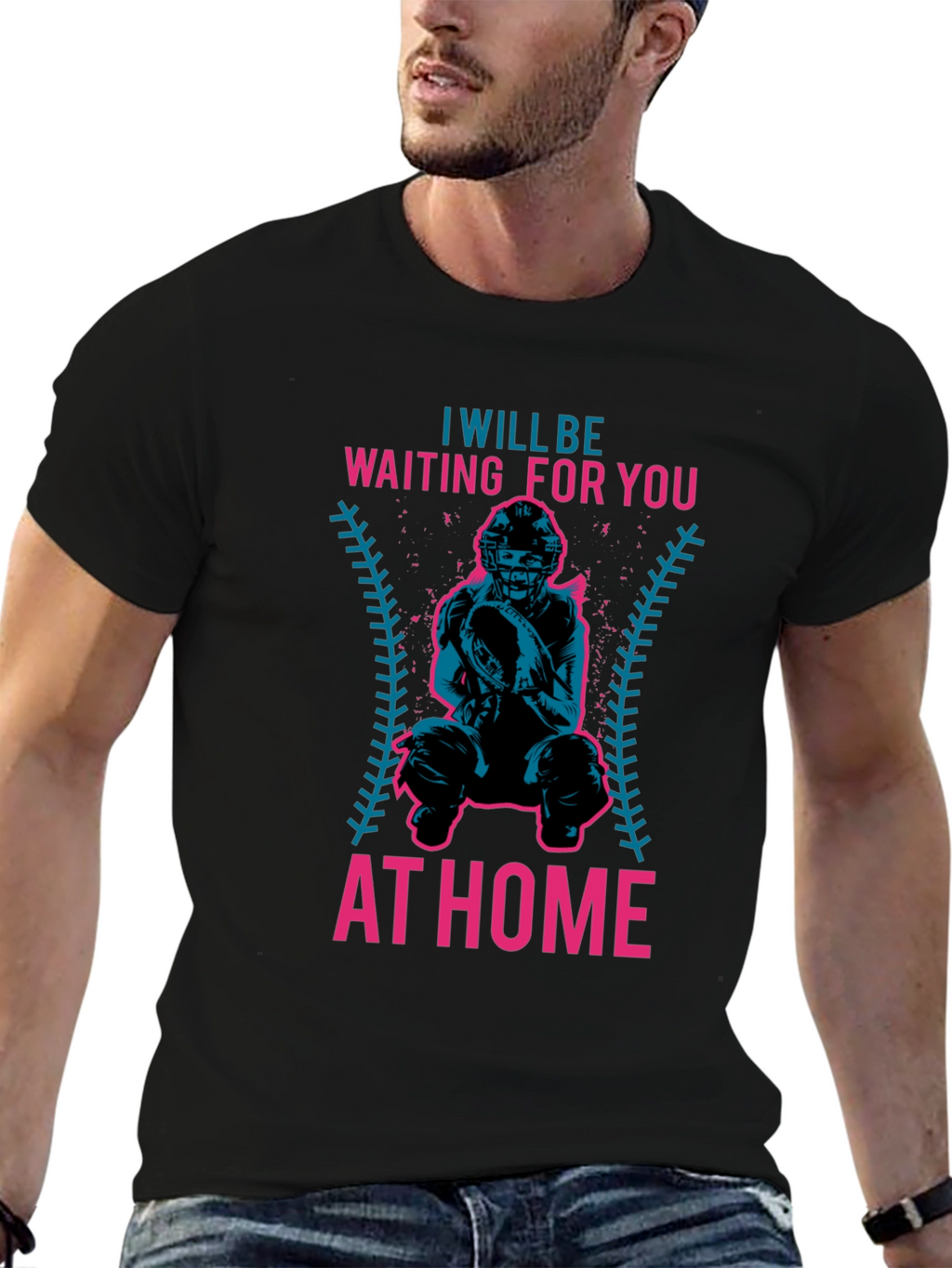 Waiting For You At Home Baseball T-Shirt
