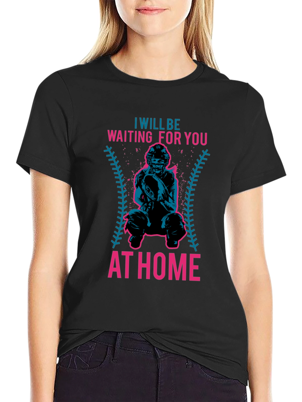 Waiting For You At Home Baseball T-Shirt