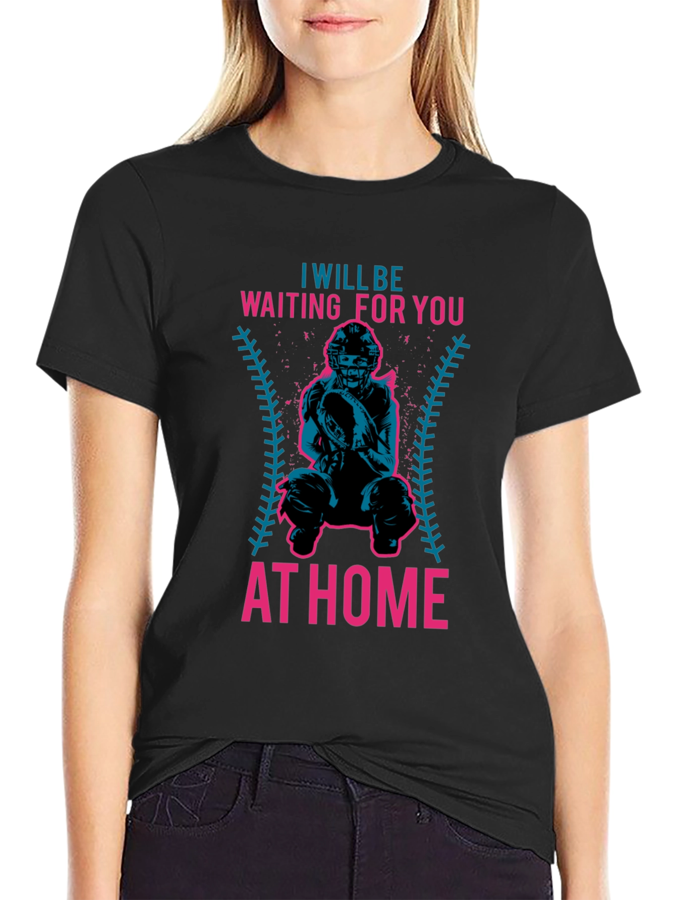 Waiting For You At Home Baseball T-Shirt