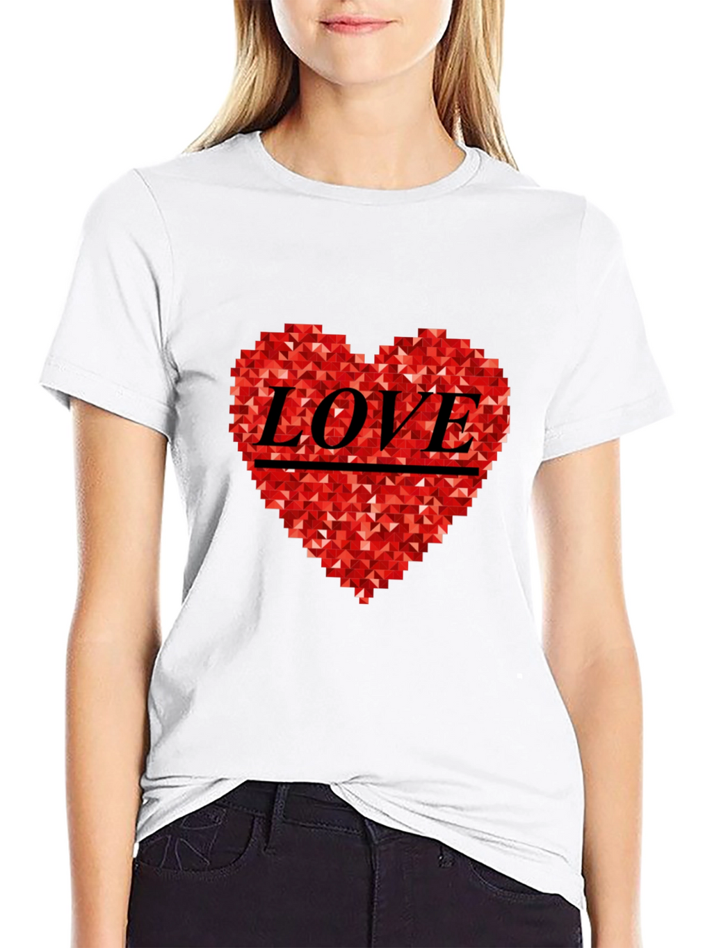 Geometric Love Heart Tee