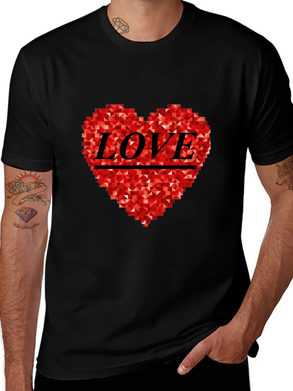 Geometric Love Heart Tee
