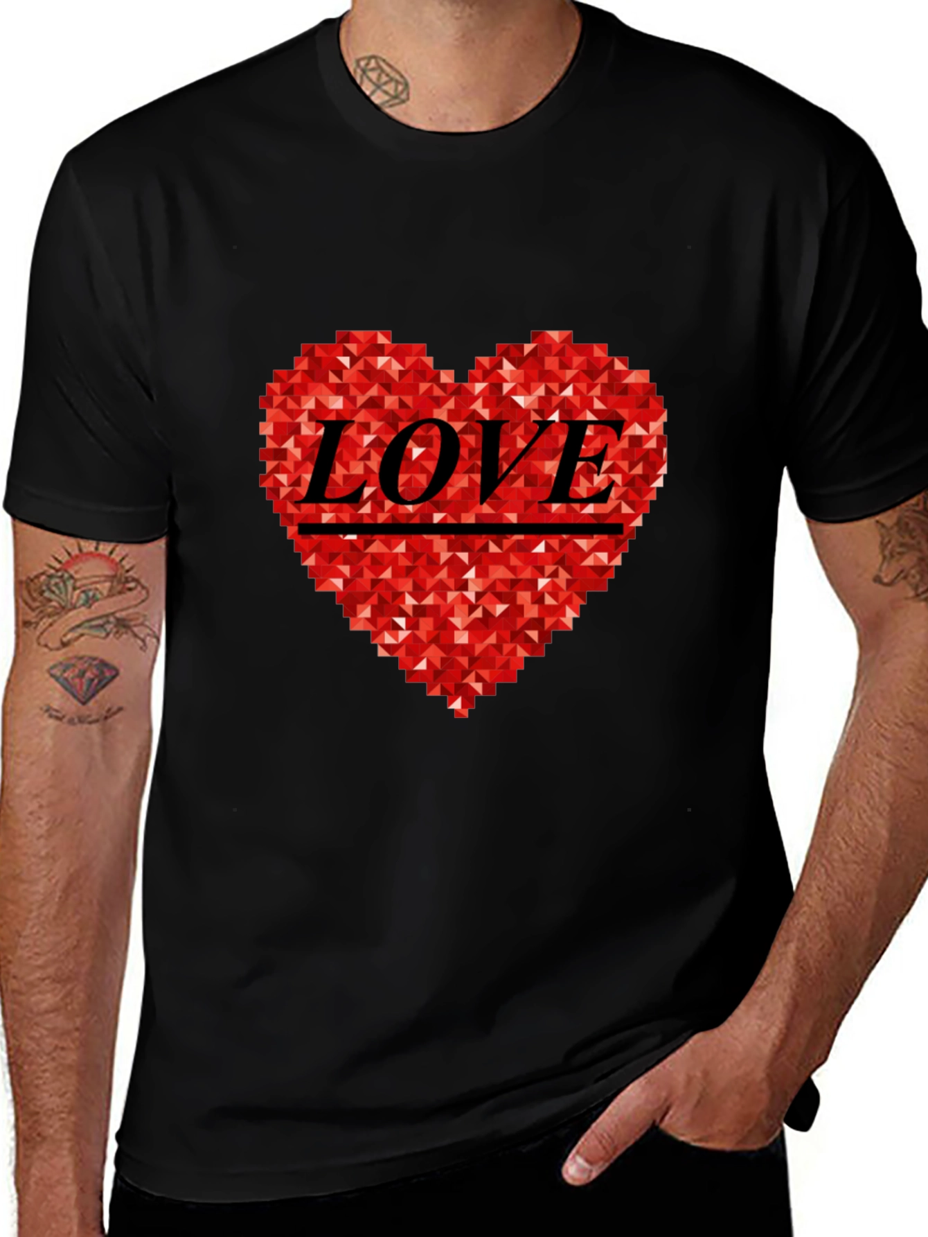 Geometric Love Heart Tee