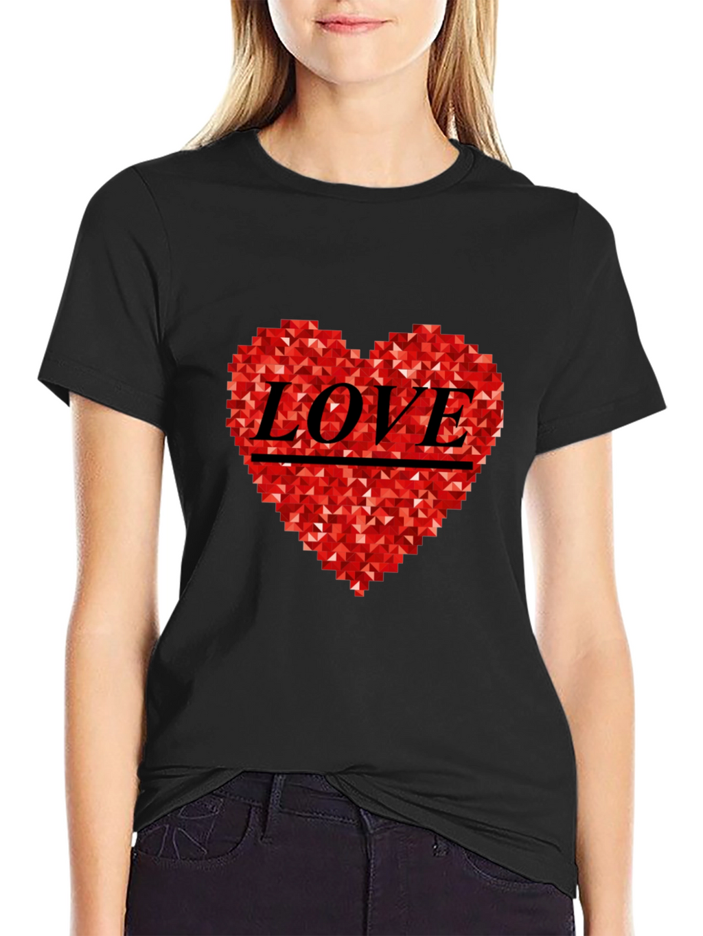 Geometric Love Heart Tee