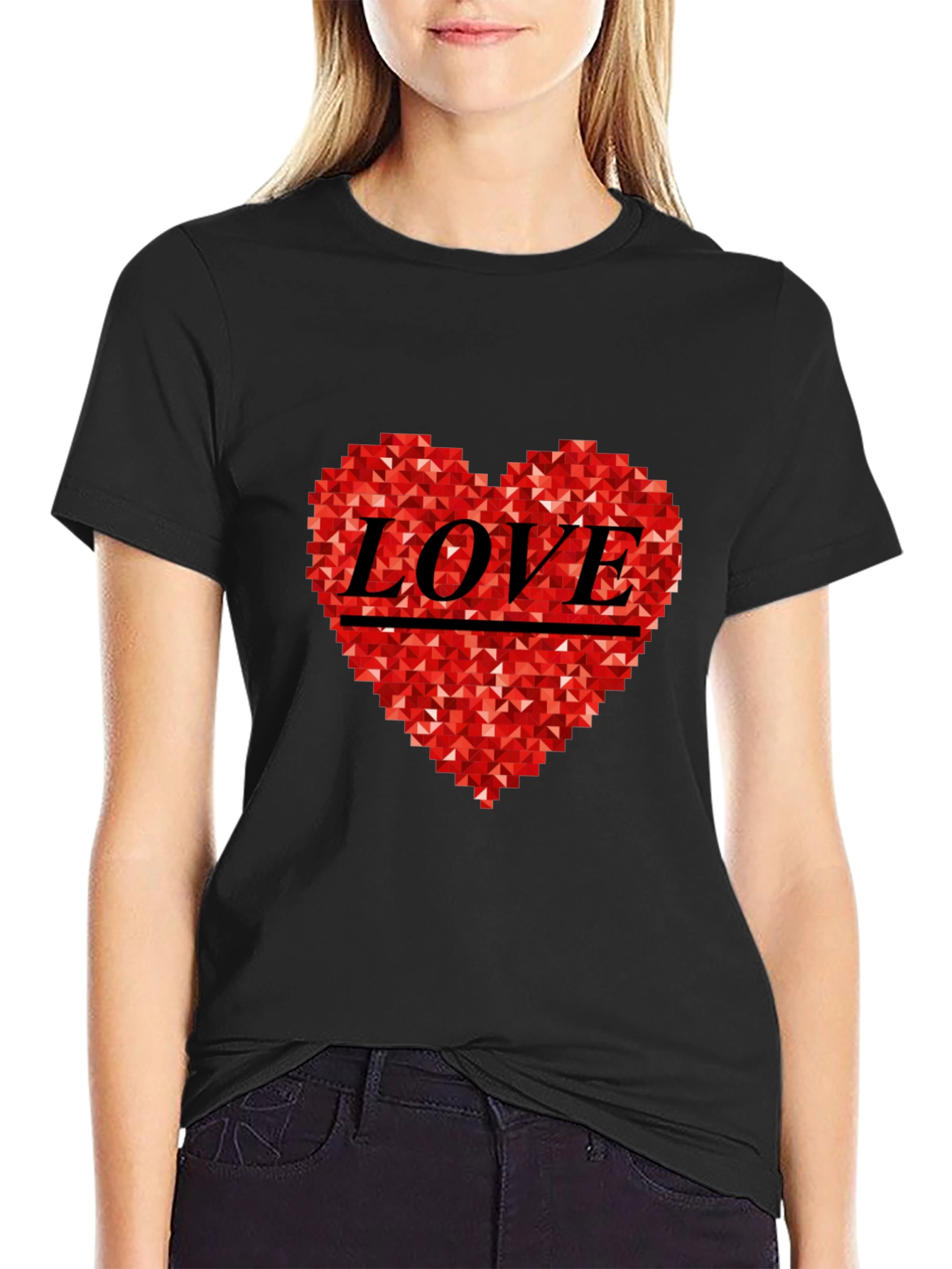 Geometric Love Heart Tee