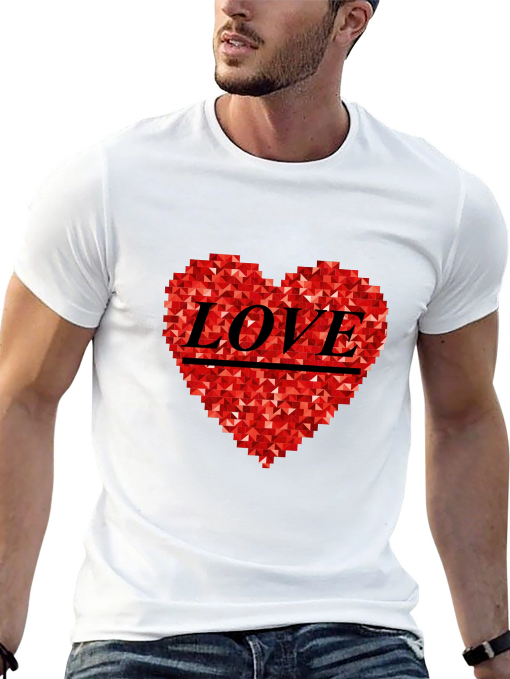 Geometric Love Heart Tee