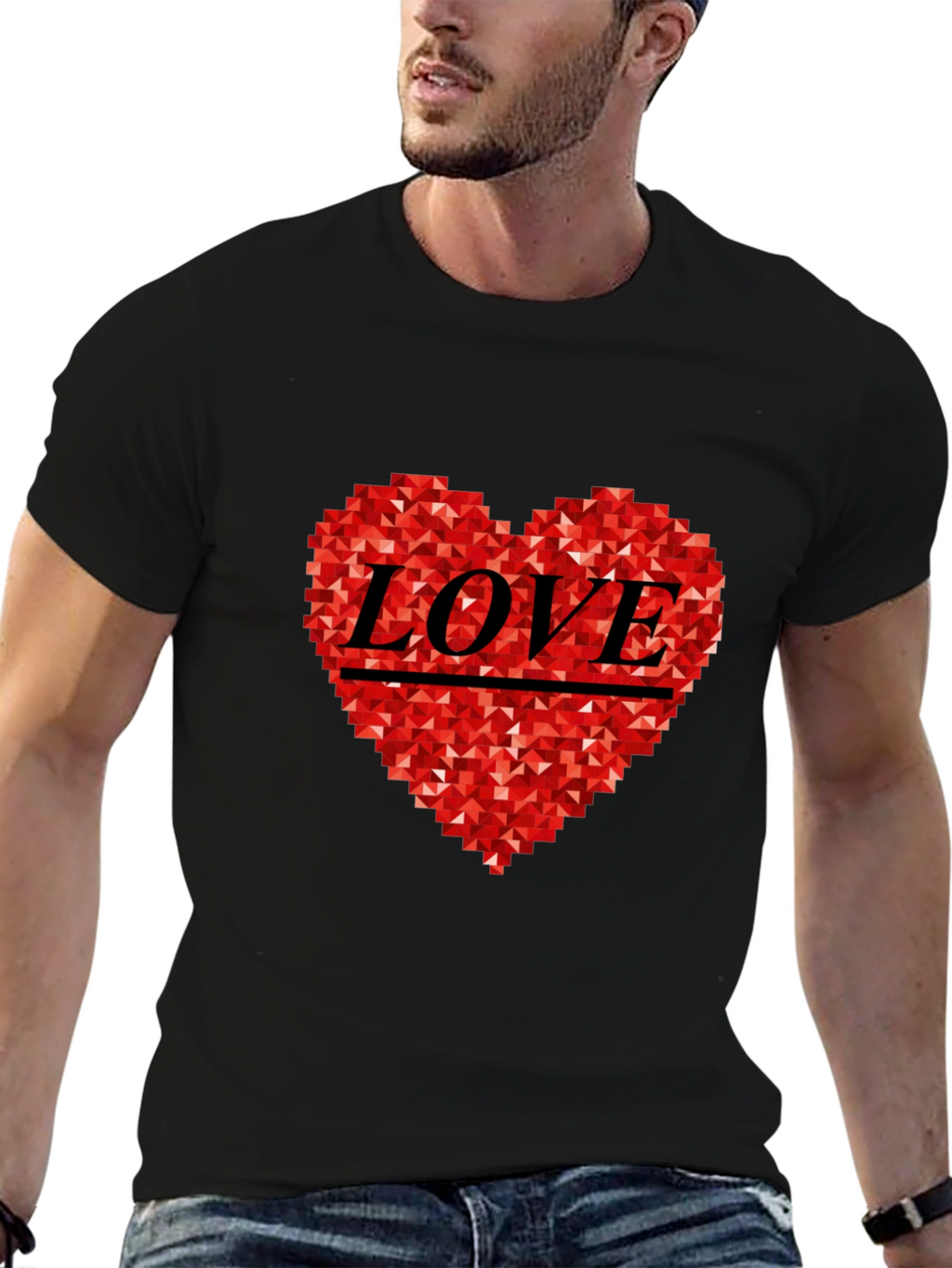 Geometric Love Heart Tee