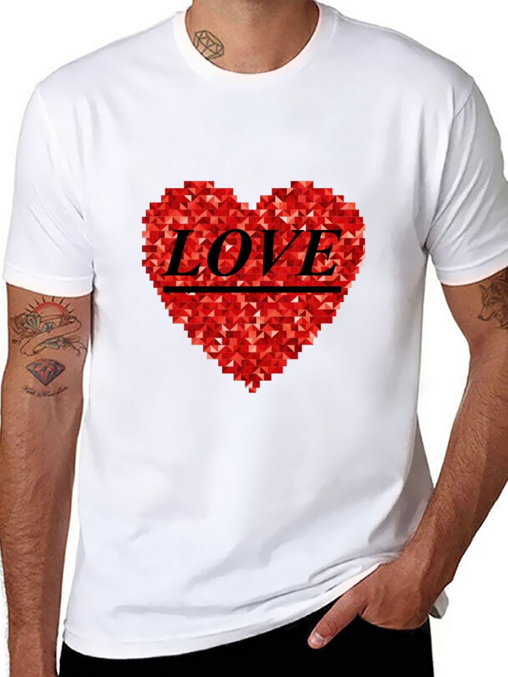 Geometric Love Heart Tee