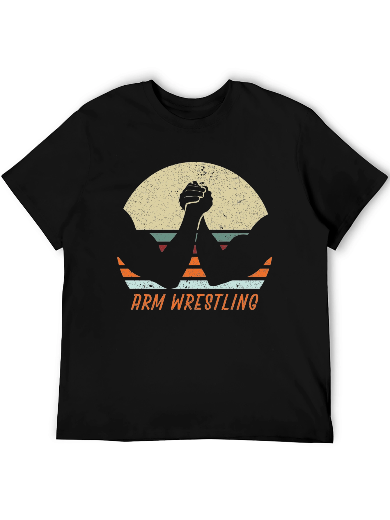 Vintage Arm Wrestling T-Shirt Black Graphic Tee