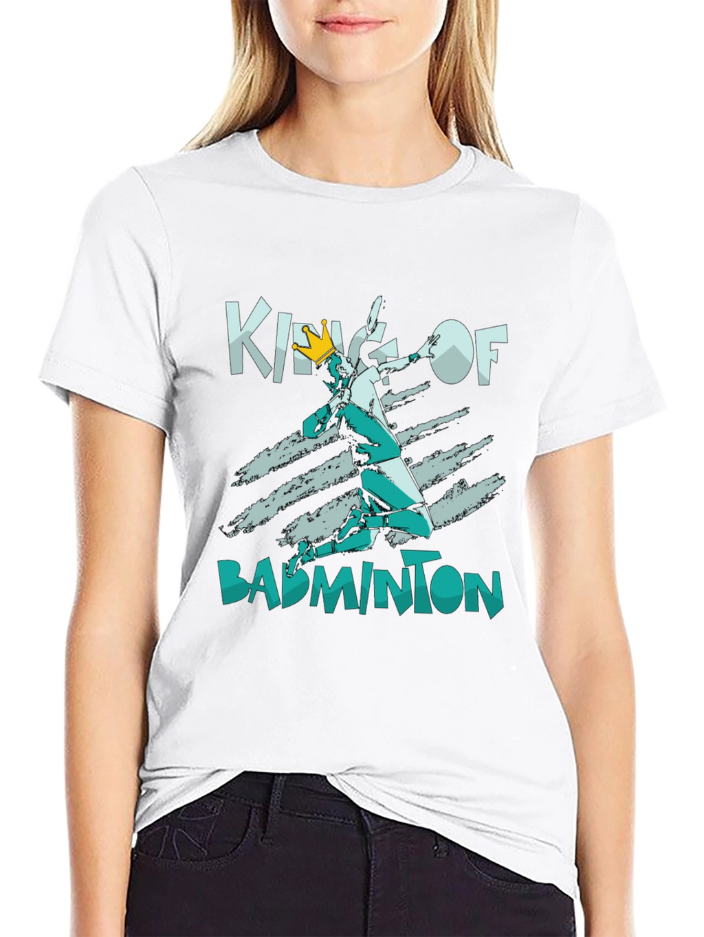 King of Badminton Black T-Shirt