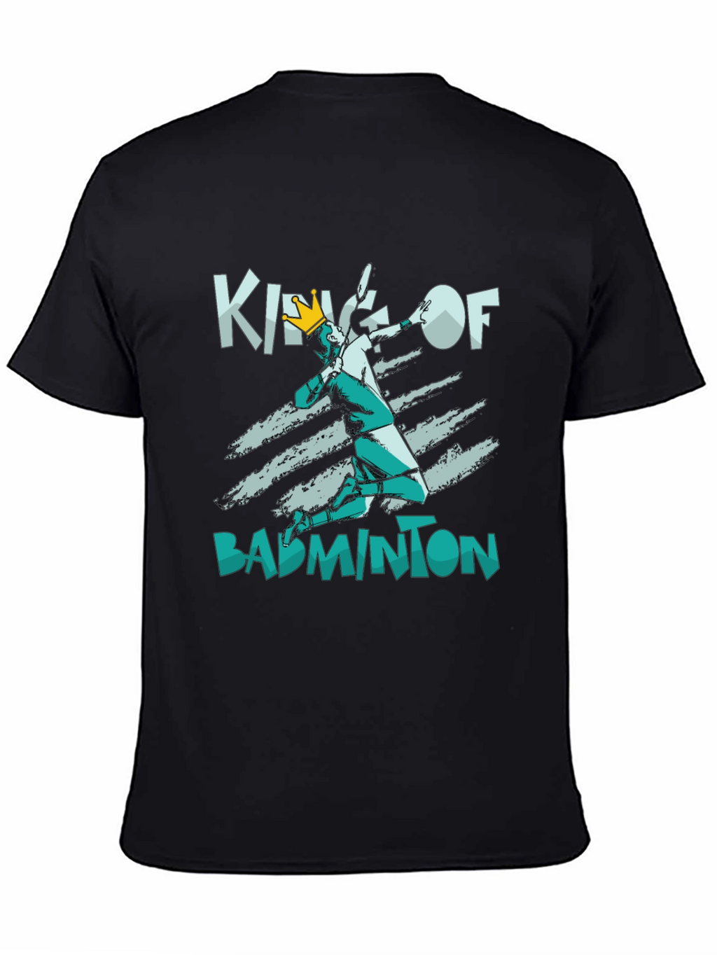 King of Badminton Black T-Shirt