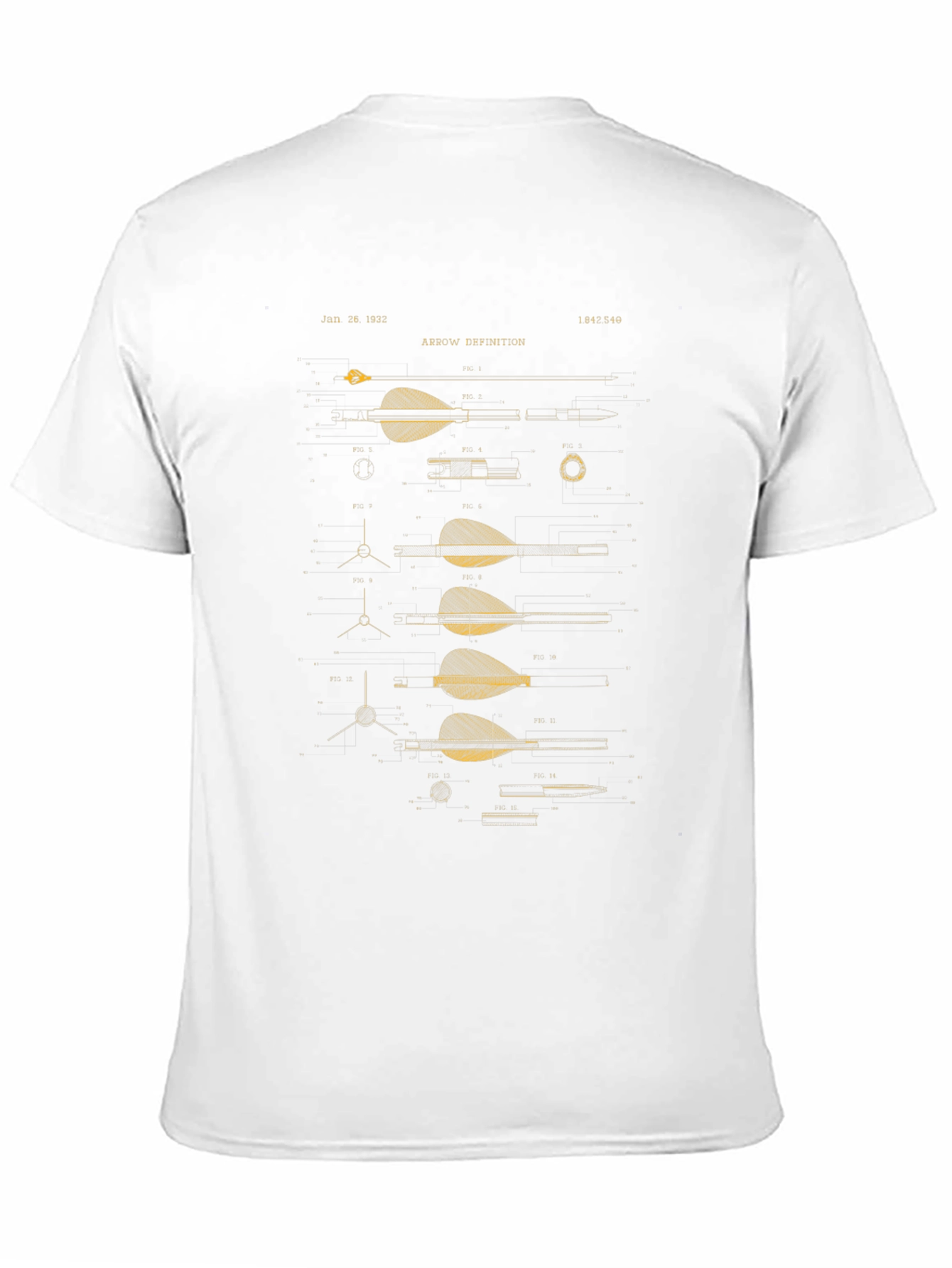Arrow Blueprint Graphic Tee - Archery Lover Gift