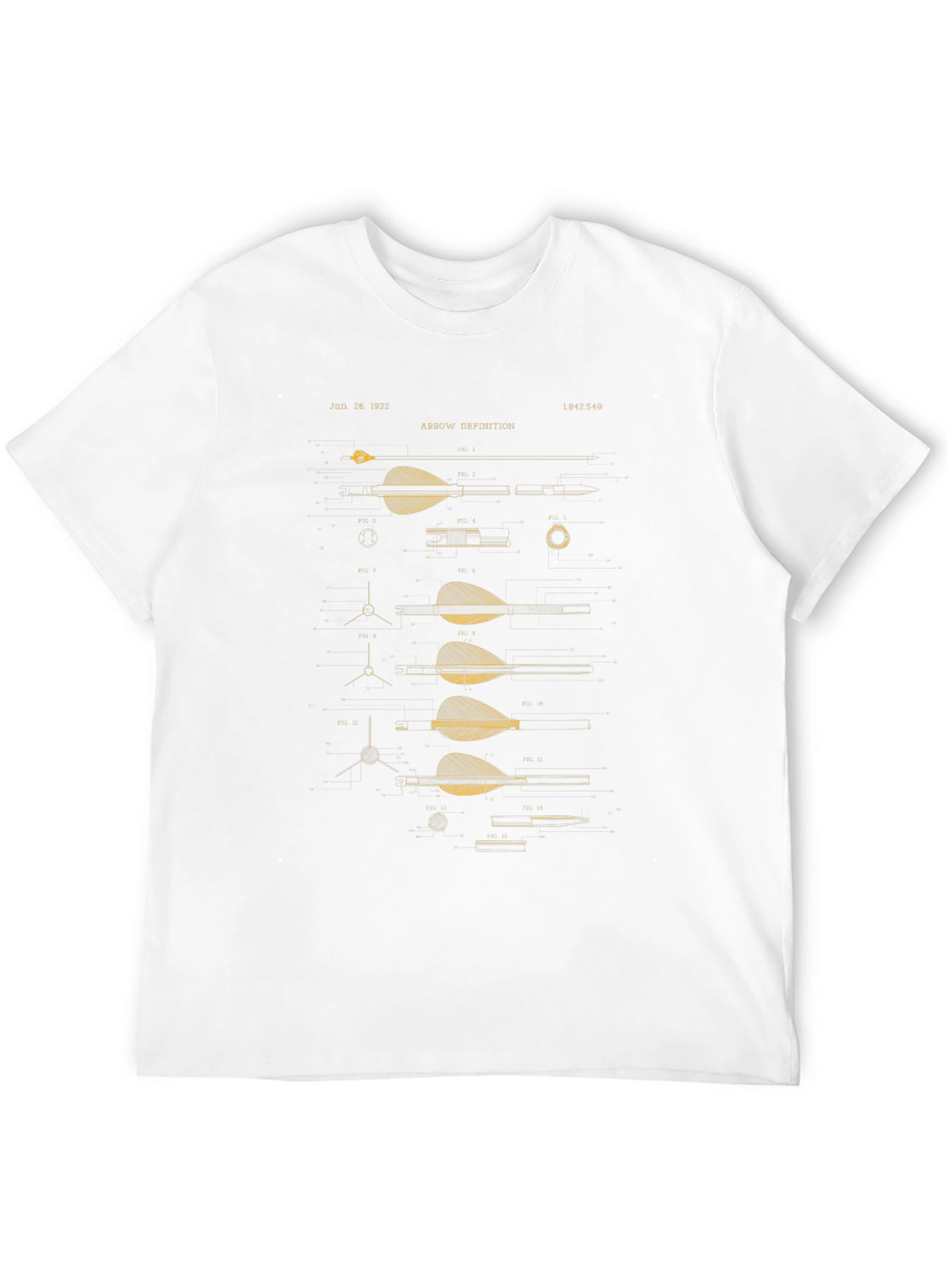 Arrow Blueprint Graphic Tee - Archery Lover Gift