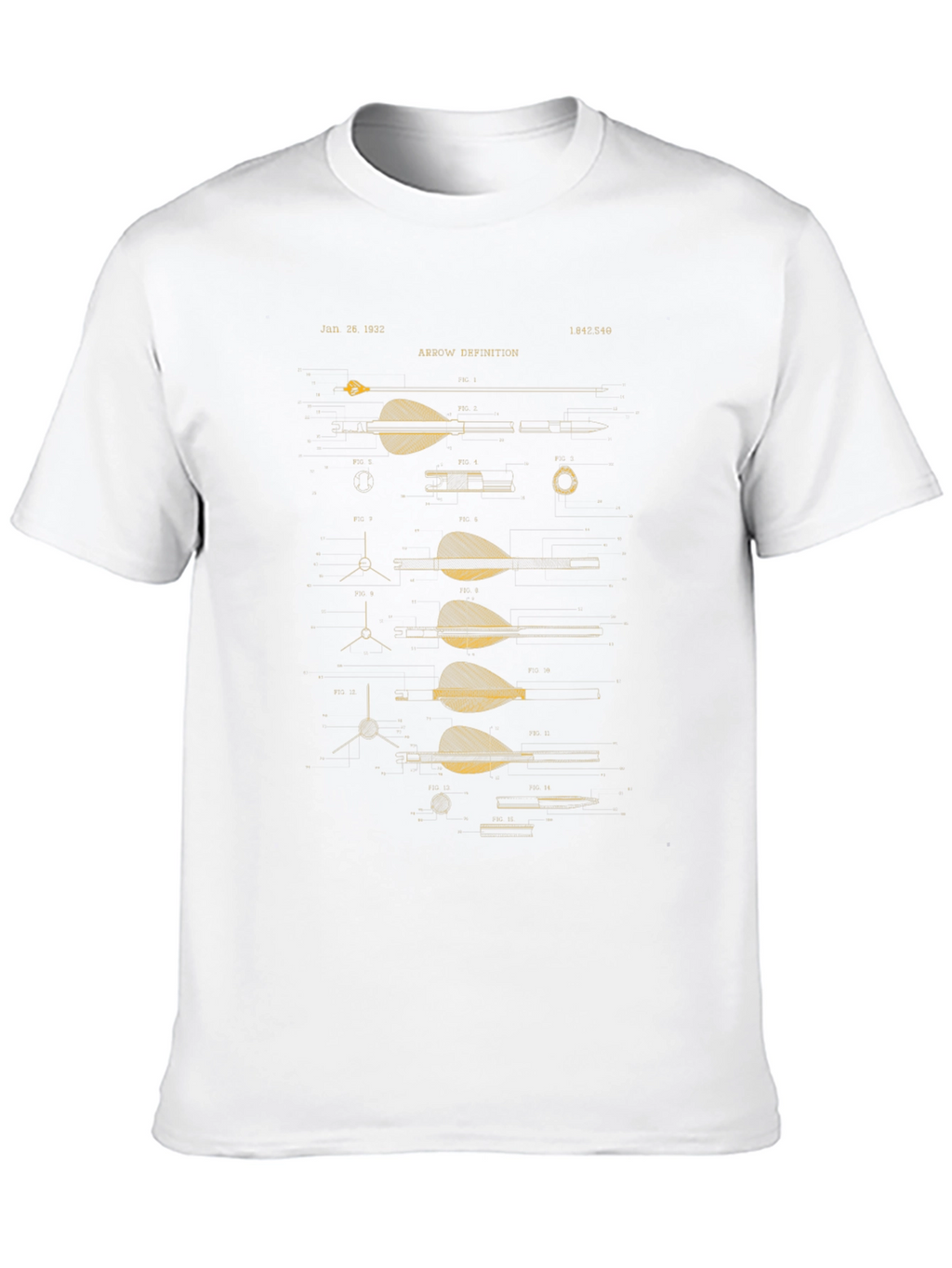 Arrow Blueprint Graphic Tee - Archery Lover Gift