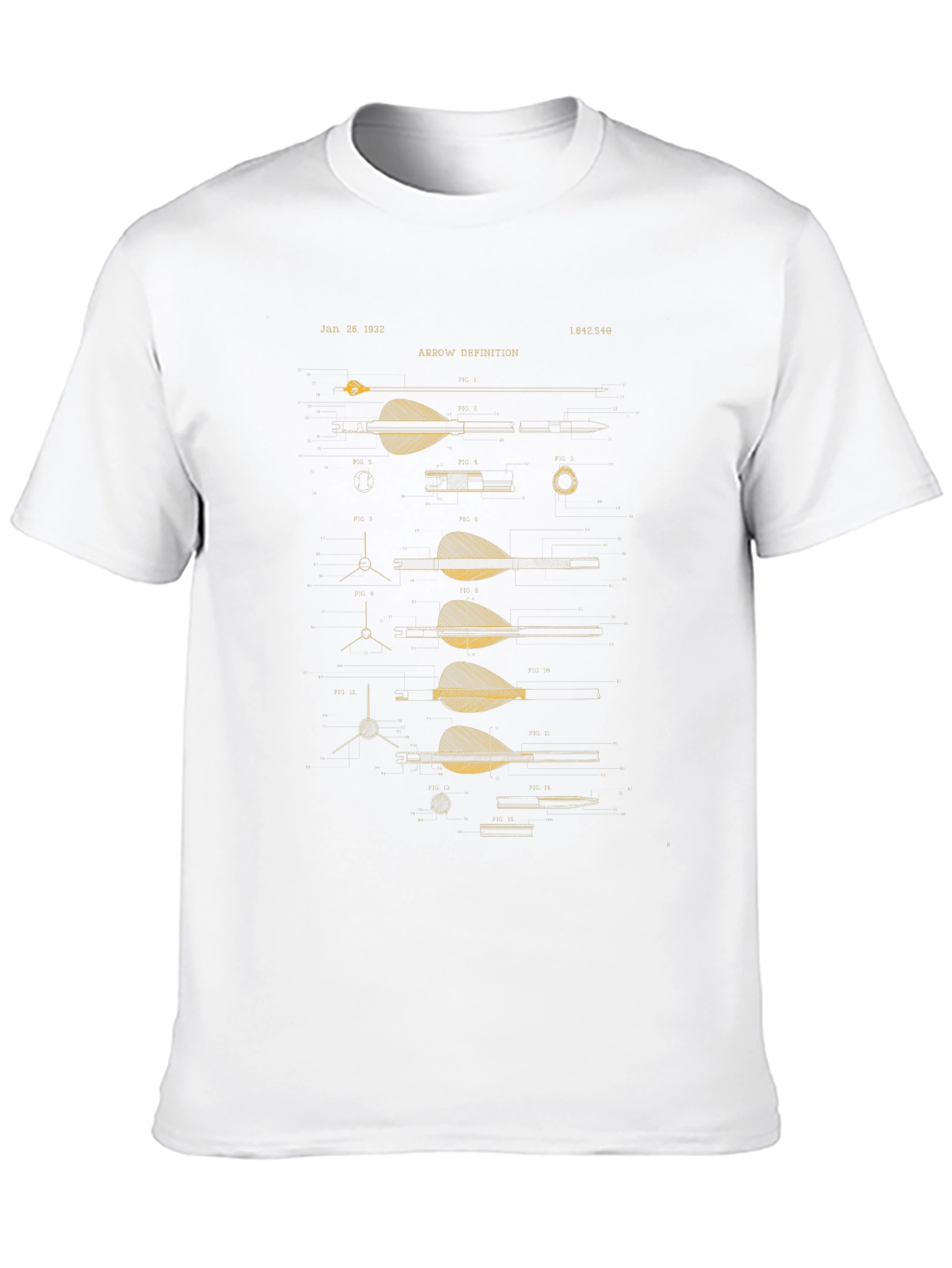 Arrow Blueprint Graphic Tee - Archery Lover Gift