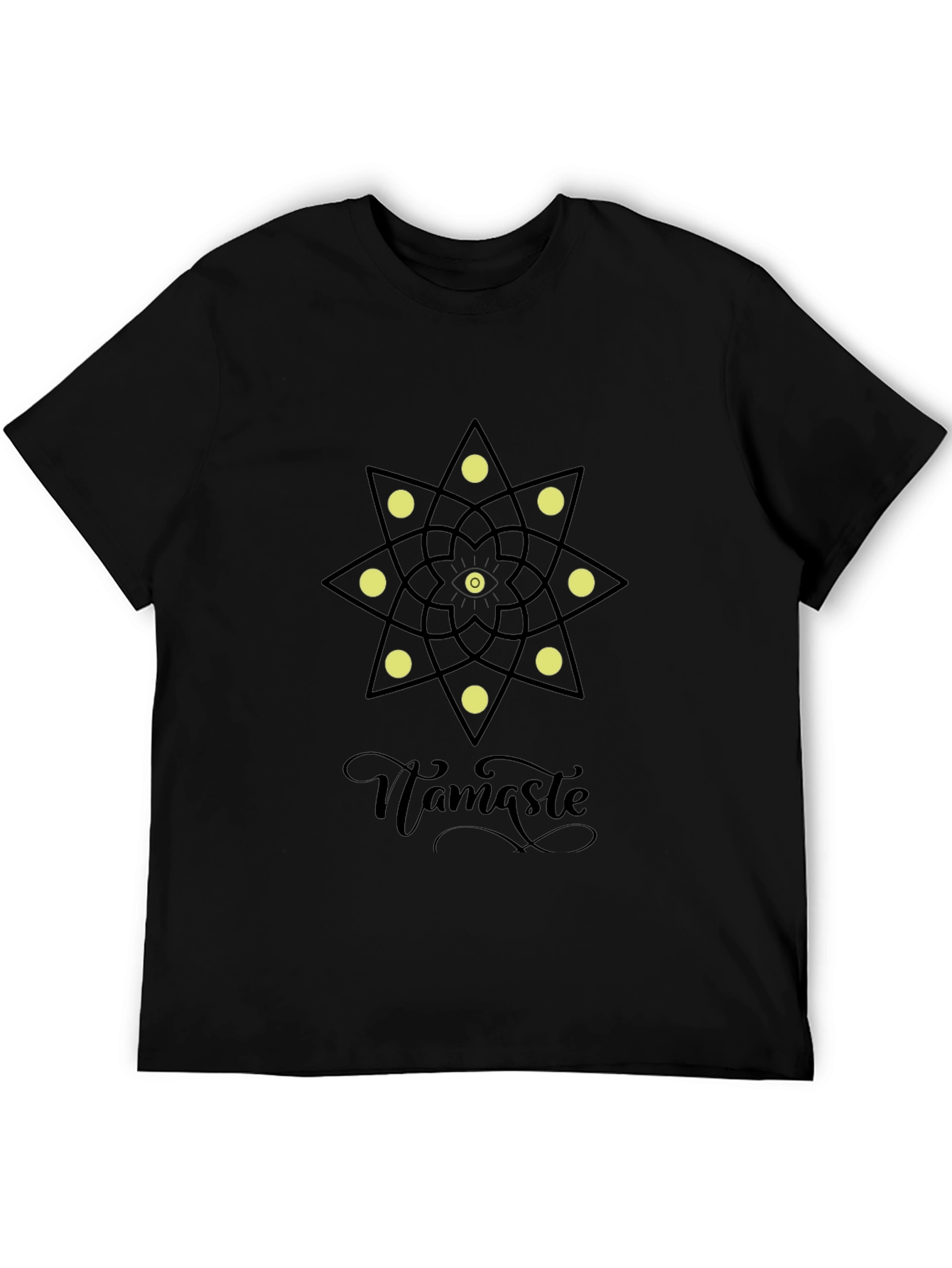 Namaste Mandala Graphic Black T-Shirt