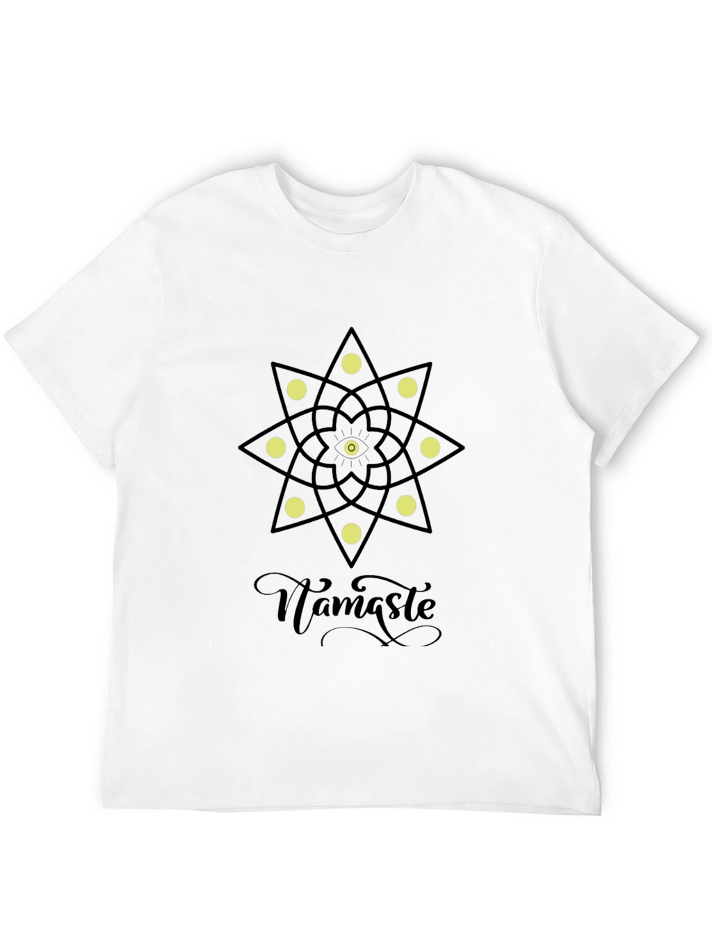 Namaste Mandala Graphic Black T-Shirt